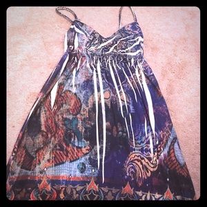 Patterned tank top dress